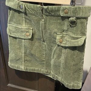 Forever 21 Olive Corduroy Skirt